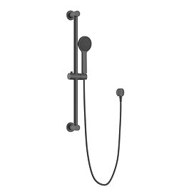 Heritage Matt Black Adjustable Riser Kit with Multi-Function Handset & Wall Outlet