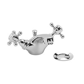 Heritage - Hartlebury Mono Basin Mixer with Pop-up Waste - Chrome - THRC04 Large Image