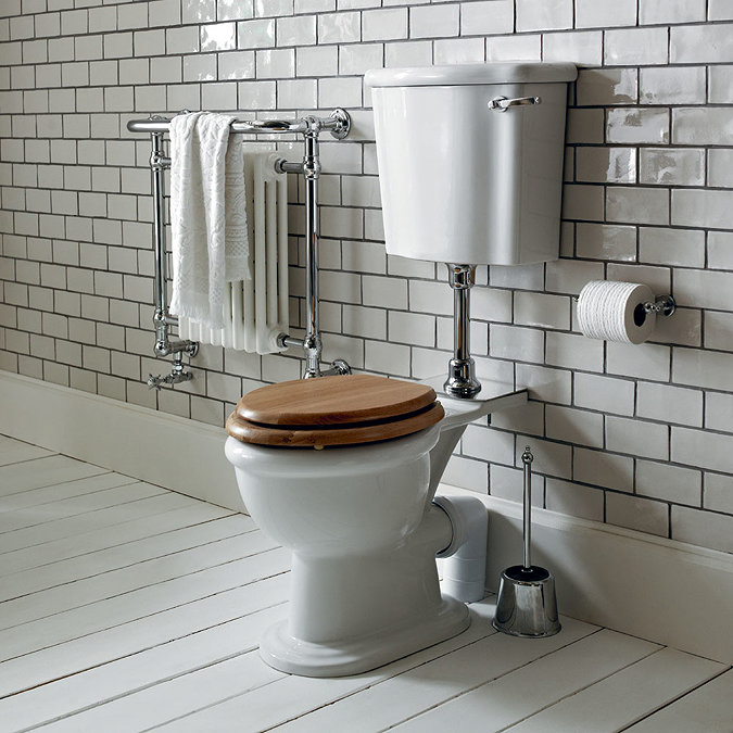 Heritage - New Victoria Low-level WC & Gold Flush Pack - Various Lever Options Feature Large Image