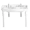 Heritage - New Victoria 3TH Double Console Basin & Console Legs Large Image