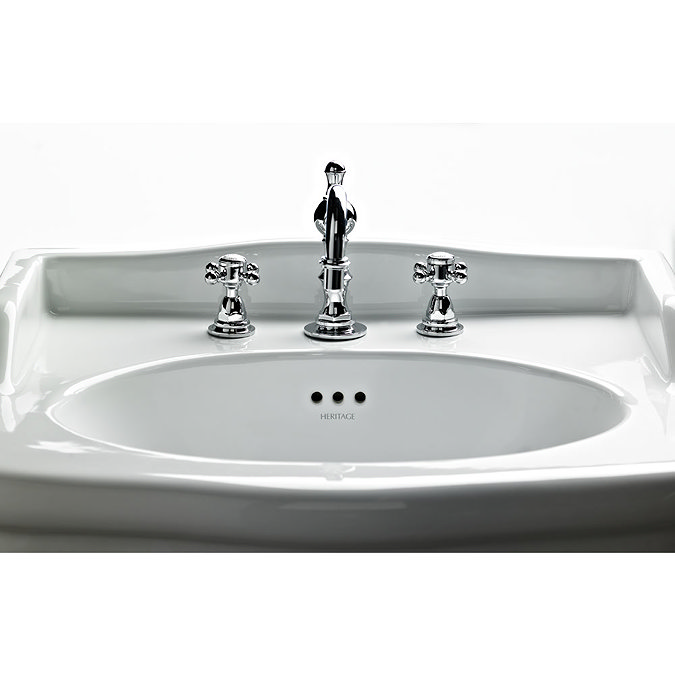 Heritage - New Victoria 3TH Standard Basin & Console Legs Feature Large Image