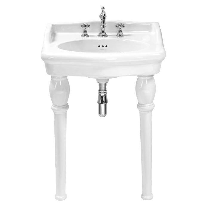 Heritage - New Victoria 3TH Standard Basin & Console Legs Large Image