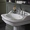 Heritage - New Victoria 3TH Standard Basin & Pedestal In Bathroom Large Image
