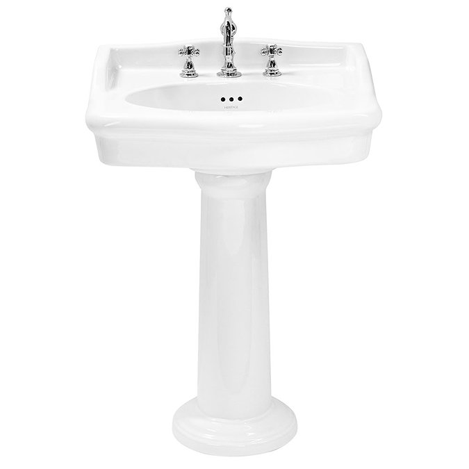 Heritage - New Victoria 3TH Standard Basin & Pedestal Large Image