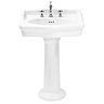Heritage - New Victoria 3TH Standard Basin & Pedestal Large Image