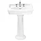 Heritage - New Victoria 3TH Standard Basin & Pedestal Large Image