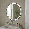 Heritage Newick Black 800mm Illuminated Circular Mirror with Demister Pad - MNEBL800 Large Image