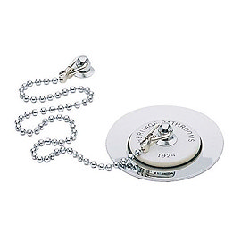 Heritage - Ornate Basin Waste with Porcelain Plug - Chrome - THC10P Large Image