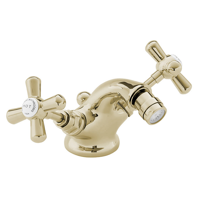 Heritage - Ryde Bidet Mixer with Pop-up Waste - Vintage Gold - TRHG05 Large Image