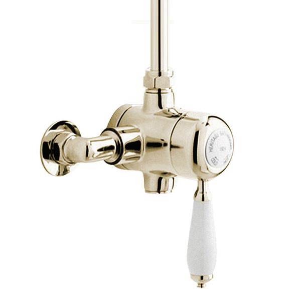 Heritage - Ryde Single Control Exposed Mini Valve With Top Outlet - Vintage Gold Large Image