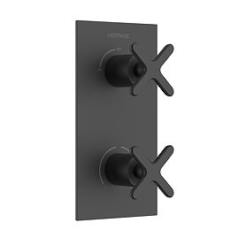 Heritage Salcombe 1 Outlet Concealed Thermostatic Shower Valve - Matt Black