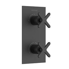 Heritage Salcombe 1 Outlet Concealed Thermostatic Shower Valve - Matt Black
