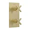 Heritage Salcombe 2 Outlet Twin Concealed Thermostatic Shower Valve - Brushed Brass