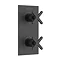 Heritage Salcombe 2 Outlet Twin Concealed Thermostatic Shower Valve - Matt Black