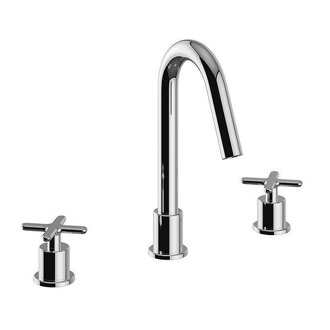 Heritage Salcombe 3 Taphole Basin Mixer - Chrome