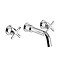 Heritage Salcombe 3 Taphole Wall Mounted Basin Mixer - Chrome