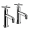 Heritage Salcombe Basin Pillar Taps - Chrome