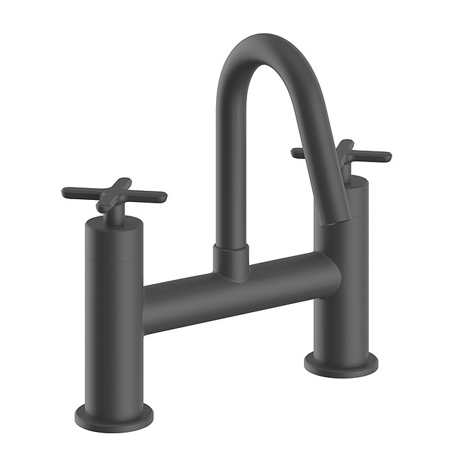 Heritage Salcombe Bath Filler - Matt Black