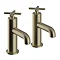 Heritage Salcombe Bath Pillar Taps - Brushed Brass