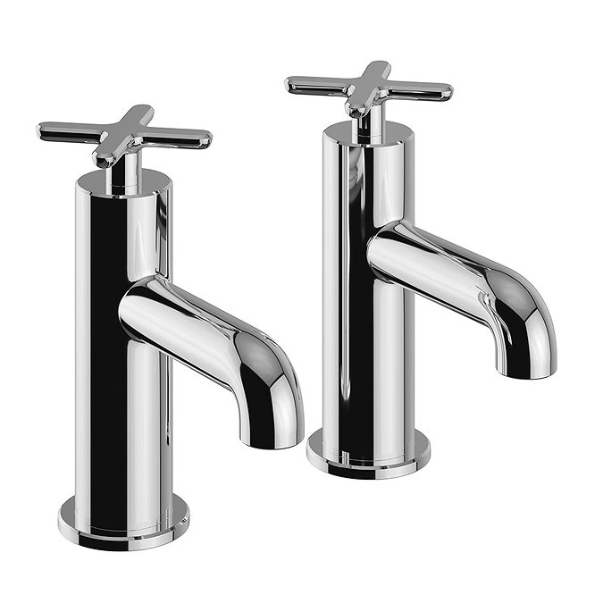 Heritage Salcombe Bath Pillar Taps - Chrome