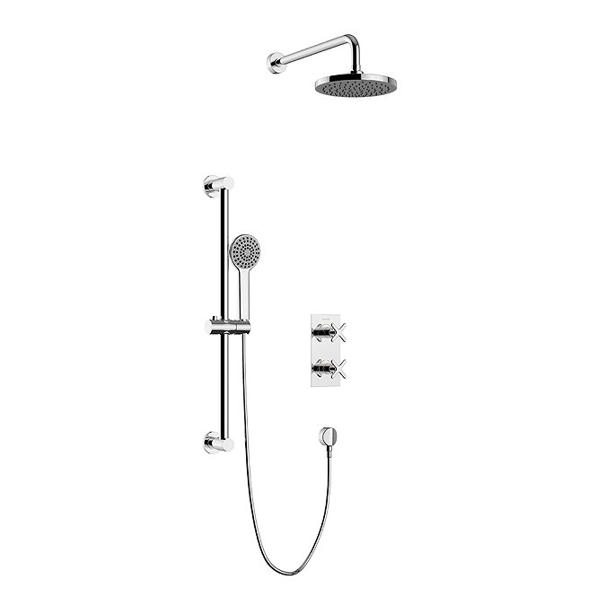 Heritage Salcombe Concealed Thermostatic Shower with Fixed Head and Flexible Kit - Chrome