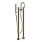 Heritage Salcombe Floor Standing Bath Shower Mixer - Brushed Brass