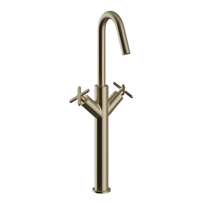 Heritage Salcombe Tall Basin Mixer - Brushed Brass