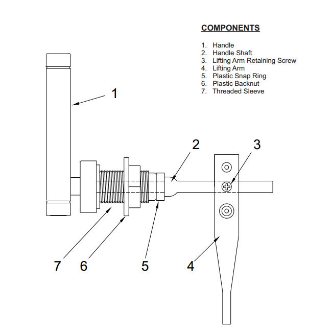 Heritage - Shaker Cistern Lever - CBC01 Profile Large Image