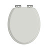 Heritage Soft Close Toilet Seat with Vintage Chrome Hinges - Chantilly