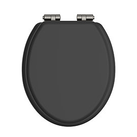 Heritage Soft Close Toilet Seat with Brushed Nickel Hinges