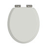 Heritage Soft Close Toilet Seat with Brushed Nickel Hinges - Chantilly