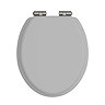 Heritage Soft Close Toilet Seat with Brushed Nickel Hinges - Dove Grey