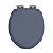 Heritage Soft Close Toilet Seat with Brushed Nickel Hinges - Maritime Blue