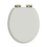 Heritage Soft Close Toilet Seat with Vintage Gold Hinges - Chantilly