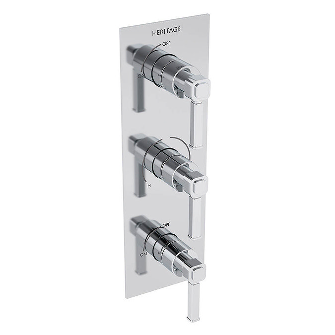 Heritage Somersby Recessed Shower with Deluxe Fixed Head and Flexible Kit - Chrome - SSOBDUAL03 Pro