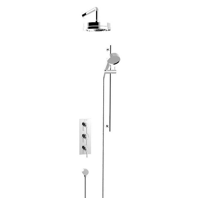 Heritage Somersby Recessed Shower with Deluxe Fixed Head and Flexible Kit - Chrome - SSOBDUAL03 Larg