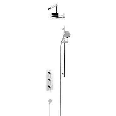 Heritage Somersby Recessed Shower with Deluxe Fixed Head and Flexible Kit - Chrome - SSOBDUAL03  Pro