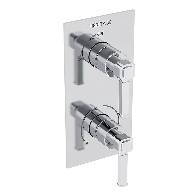 Heritage Somersby Recessed Shower with Deluxe Fixed Head Kit - Chrome - SSOBDUAL02  Profile Large Image