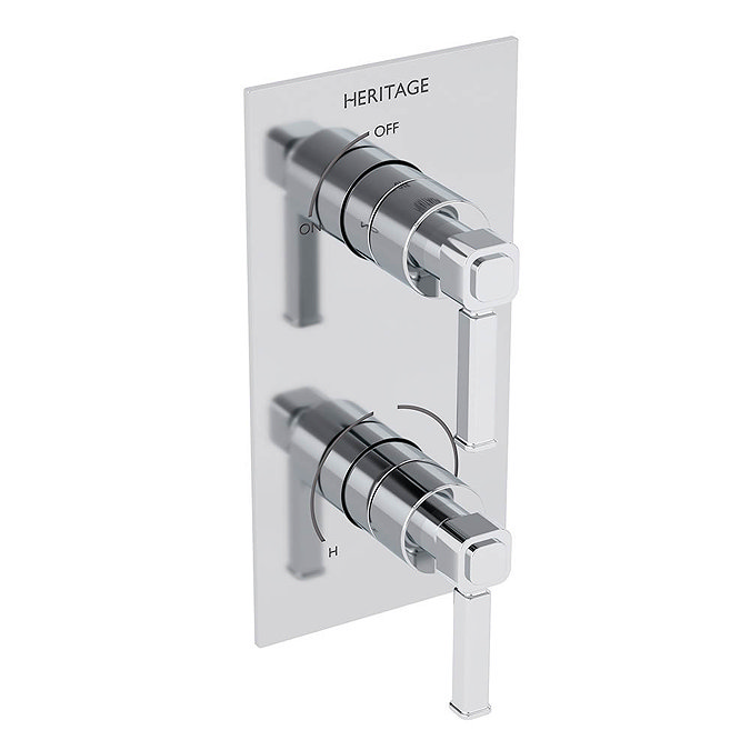 Heritage Somersby Recessed Shower with Deluxe Fixed Head Kit - Chrome - SSOBDUAL02 Profile Large Image