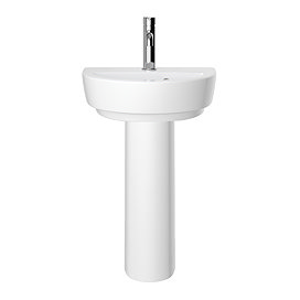 Heritage Stamford 450mm 1TH Basin + Full Pedestal