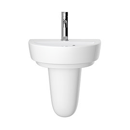 Heritage Stamford 450mm 1TH Basin + Small Semi Pedestal