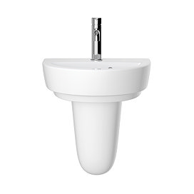 Heritage Stamford 450mm 1TH Basin + Small Semi Pedestal