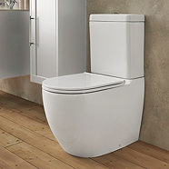 Heritage Stamford Rimless Close Coupled Toilet Soft Close Seat Heritage Stamford Rimless Close Coupled Toilet Soft Close Seat