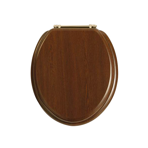 Heritage Standard Toilet Seat With Gold Hinges Victorian Plumbing