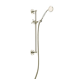 Heritage - Traditional Flexible Shower Kit - Vintage Gold - STA04 Large Image