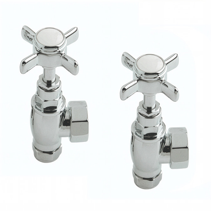 Heritage - Traditional Heated Towel Rail Valves - Chrome