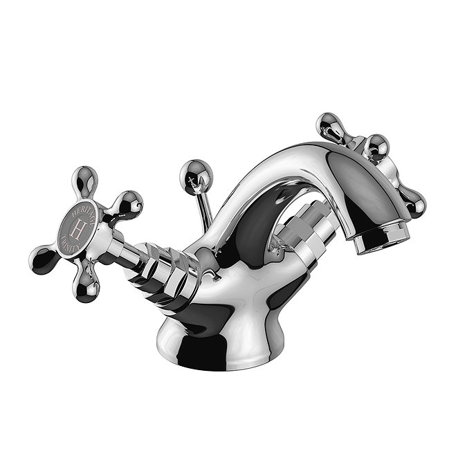 Heritage Trinity Mono Basin Mixer Tap with Pop-up Waste - Chrome