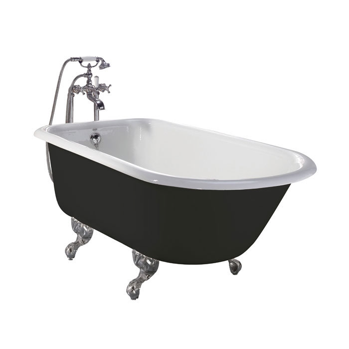Heritage Wessex 2TH Slipper Cast Iron Bath (1540x770mm) with Feet Large Image