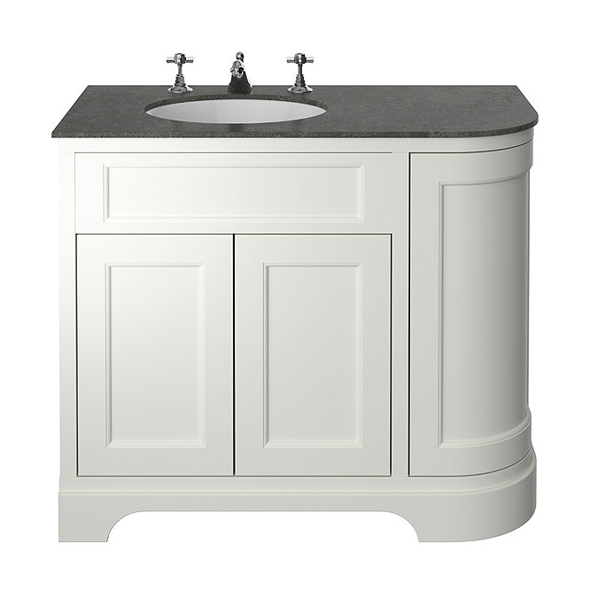 Heritage Wilton Chantilly 1000mm Corner LH Vanity with Dark Concrete Effect Basin Top