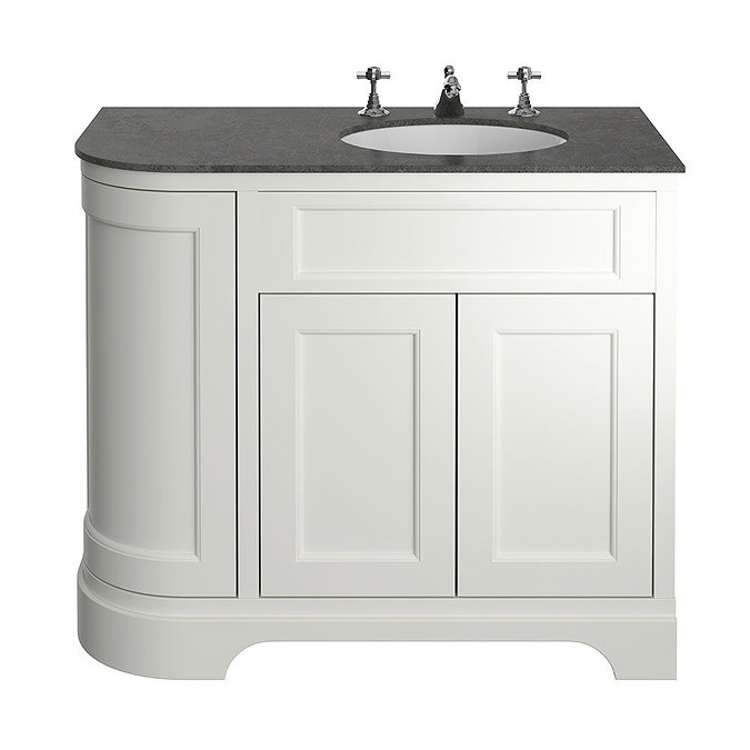 Heritage Wilton Chantilly 1000mm Corner RH Vanity with Dark Concrete Effect Basin Top